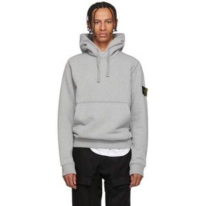 Stone Island Grey Hoodie Size Small